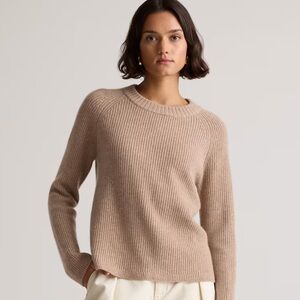 Quince Women's Fisherman Sweater in Beige